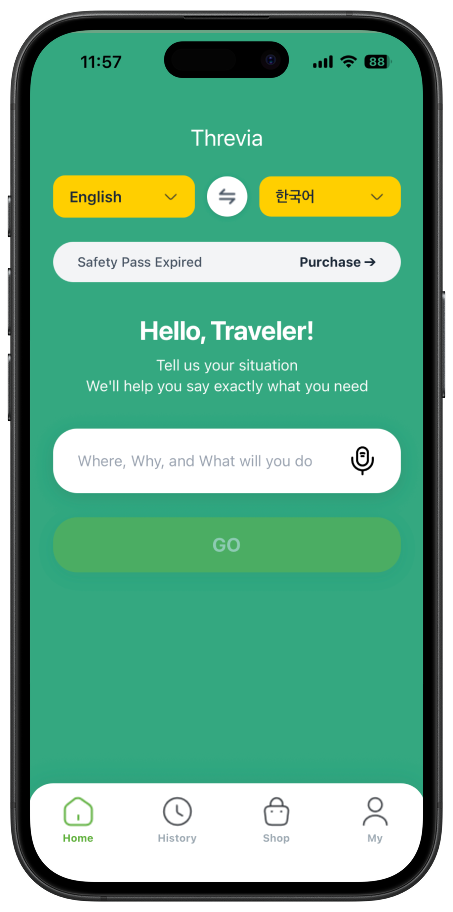 Threvia App Mockup